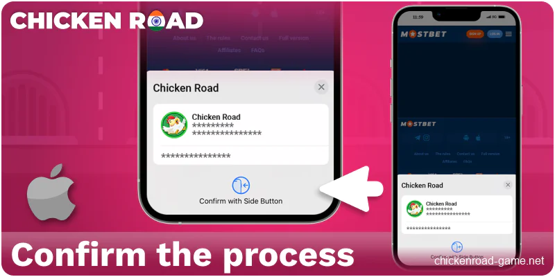 Confirm the process for Chicken Road India